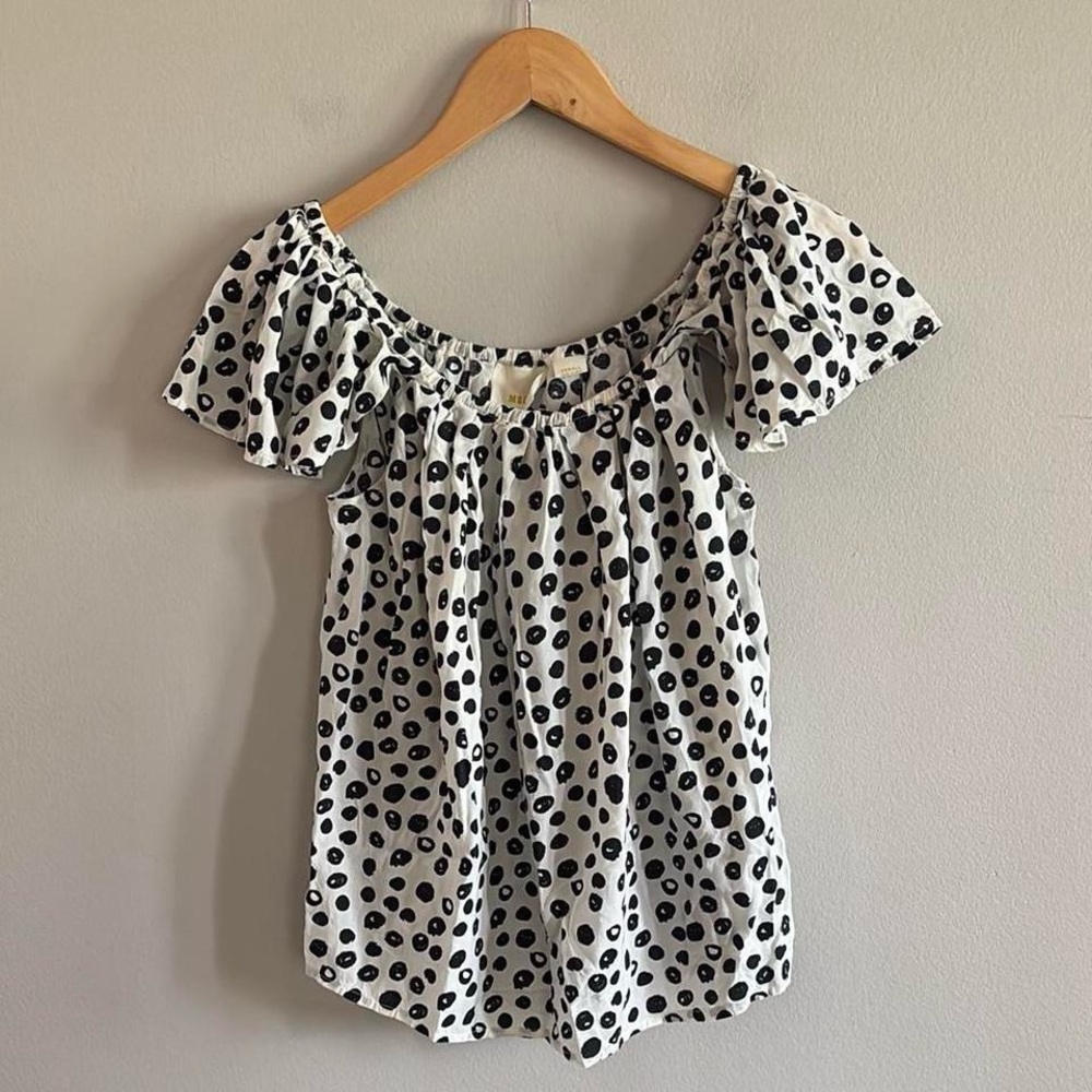 Maeve Anthropologie Polka Dot Blouse